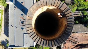 Обследование дымовой трубы 75 метров