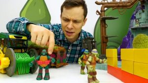 Новые игры для мальчиков - Поддельный Черепашка Ниндзя против Той Мастера! @GulliverRu