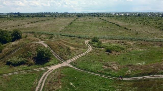 Майские горы и река Кубань с высоты птичьего полета, станица Елизаветинская