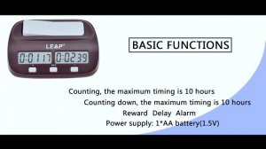 Digital Display Chess Game Clock Count Up Down Timer, Alarm Function Suitable