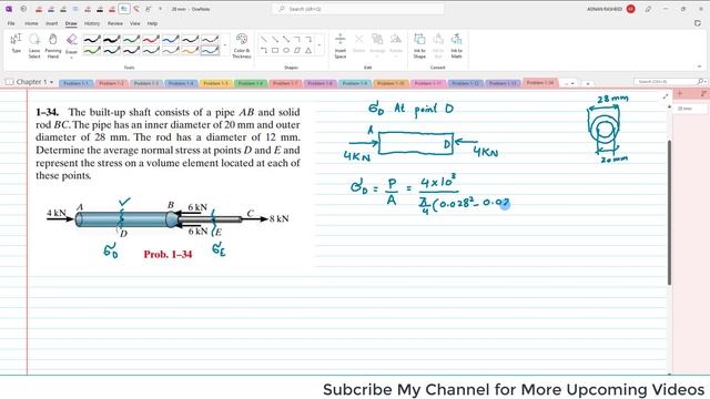 1-34  | Internal Resultant | Loading Chapter 1 Mechanics of Materials by R.C Hibbeler|