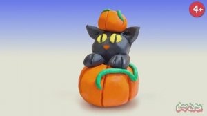 Черный Кот и Тыква из Пластилина! 🎃🐱 Готовимся к Хэллоуину!
