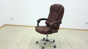 Кресло массажное офисное (красно-коричневое)