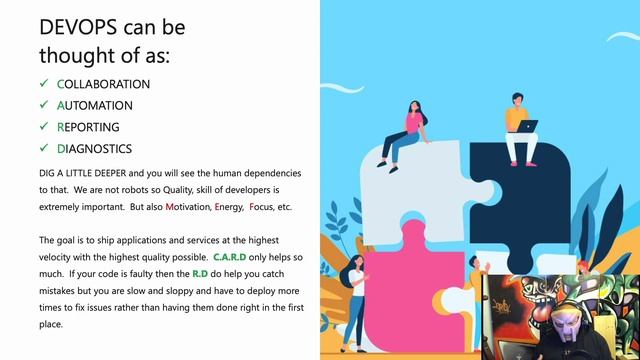 What is Devops? What it means.  DevOps is a set of practices combining development & IT Operations