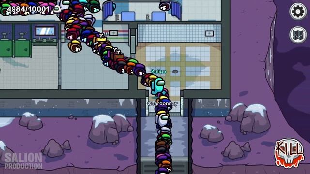 AMONG US, but with 10001 PLAYERS on POLUS MAP смотреть онлайн