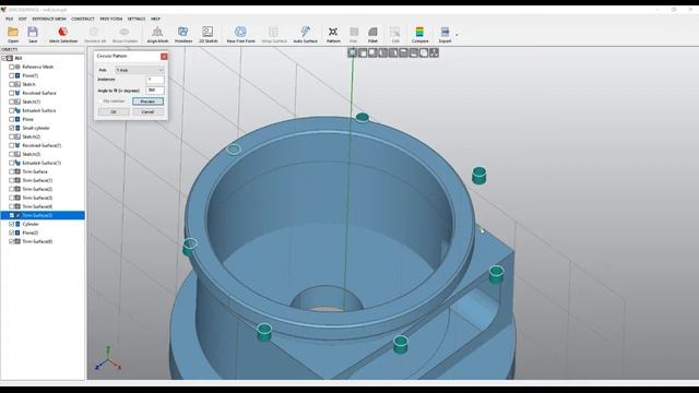 QS Tutorials_ Circular Pattern - How to do Reverse Engineering with QUICKSURFACE смотреть онлайн