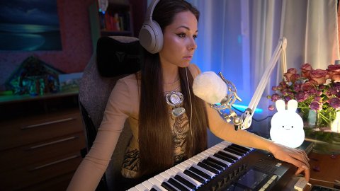 Беседуем и поём под фортепиано | #ламповыйстрим #девушкастримит