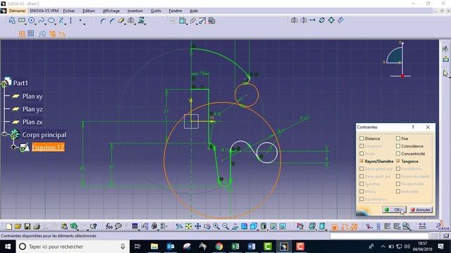 exercice 13 PART Design CATIA V5 ( DARIJA ) смотреть онлайн