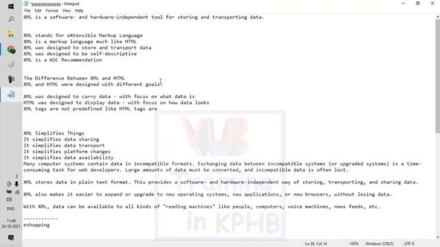 What is XML | Introduction to  XML | Class 01 | XML Training Videos in Telugu by VLR Training
