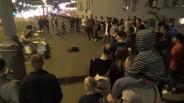 @TRIF_DRUMS - ударный Антон на ударных инструментах - Крымский мост - 20.06.2018 -Глобальная волна