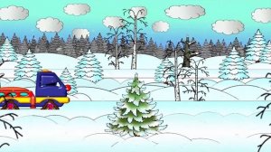 Новогодние мультики про машинки. Маша Капуки и машинка Пома наряжают ёлку. Мультфильмы для малышей