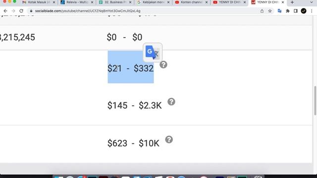 PENGHASILAN YOUTUBER @YENNYDICHINA || WOW... SEGINI LOH PENDAPATAN DARI YOUTUBENYA🤑🤑 смотреть онлайн
