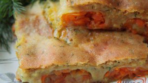 Овощной пирог-запеканка с капустой