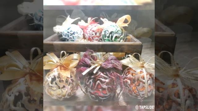 Как обновить новогодние игрушки !! 🎄#handmade #новогодние игрушки #своими руками #шары #идеи смотреть онлайн