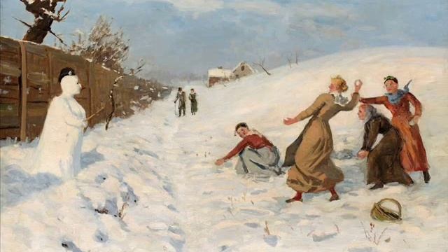 Изображение Снеговика в живописи смотреть онлайн