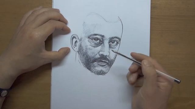 Jean Reno is French portrait draw pen. смотреть онлайн