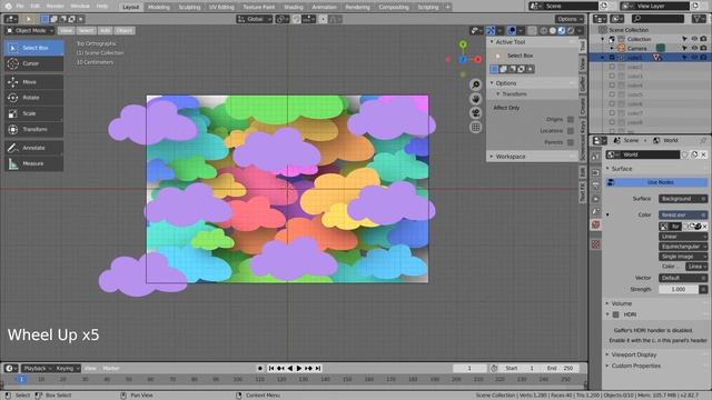 Modeling a colorful clouds scene - Blender Tutorial