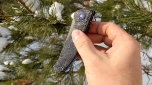 НОЖ ШИРОГОРОВ F3 NS M390 Ф3 BLUE CF 3D ПОДШИПНИКИ Russia