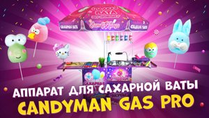 Аппарат для сахарной ваты CANDYMAN GAS PRO (газовый) для уличной торговли: готовое решение! ✅