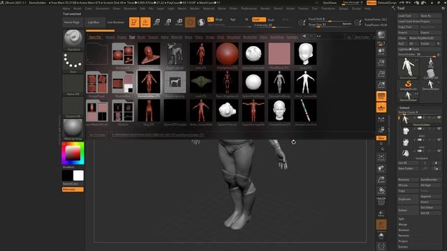 007 ZBrush ZProjects, ZTools, and QuickSave - FILE HANDLING! смотреть онлайн