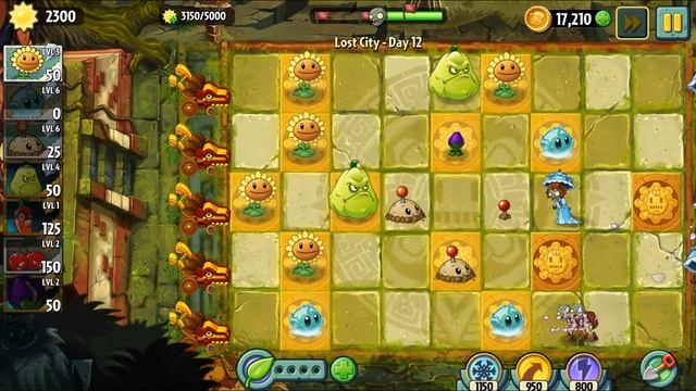 Plants vs. Zombies 2 Gameplay Walkthrough: Day 12 (Lost City) смотреть онлайн