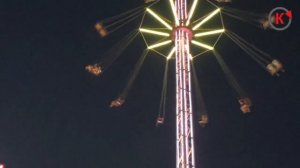 Архипо-Осиповка. Аттракцион "Скай Флайер" парк "Малибу" август 2018 год
