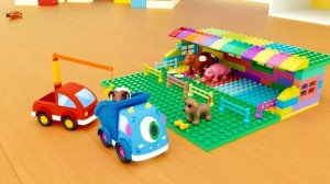 Видео про машинки Капуки Кануки. Строим ферму и поем песенки про животных. Весёлая школа