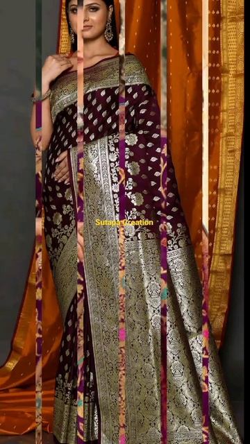 Wedding Special Banarasi saree Letest Designs 2022 #saree #fashion #shorts смотреть онлайн