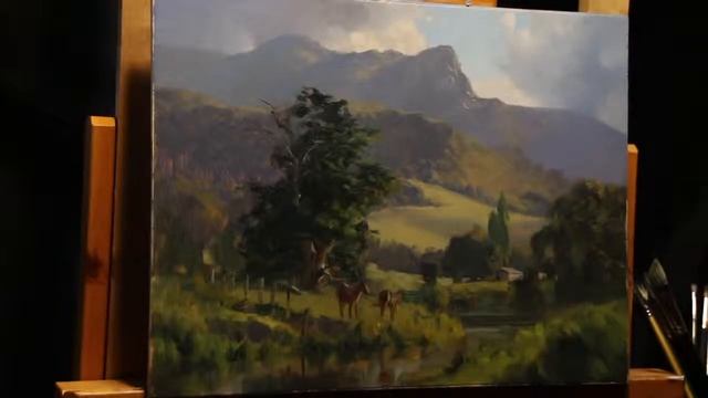 Giperalizm. Manzara. Гиперреализм пейзаж.масло рисуем. Hyperrealism landscape oil painting