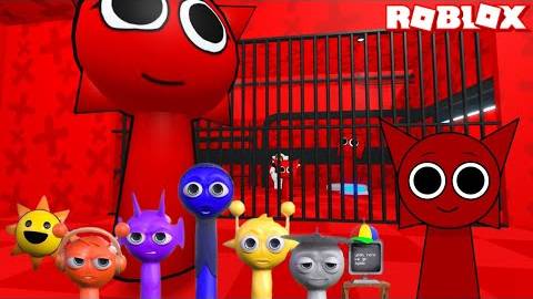 Sprunki Mroona Играл в Sprunki Mroona Prison Run Obby в ROBLOX | Incredibox Sprunki | Геймплей