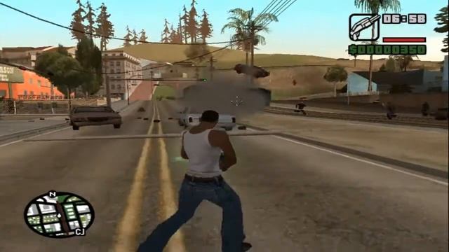 اقوى مود في تاريخ - gta sa - / مود سلاح الجادبية /  - mod gravity gun gta sa
