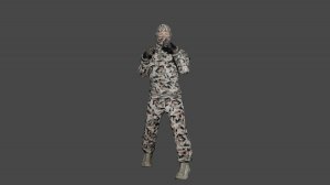 анимация 3D модели солдата