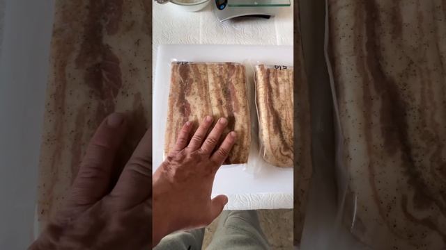 Засолка грудинки для горячего копчения- 2ч.  #еда #подготовка #рецепты #едаялюблютебя