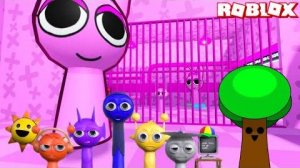 Sprunki Mr Tree играл в Pinki Prison Run Obby в ROBLOX | Incredibox Sprunki | Прохождение геймплея