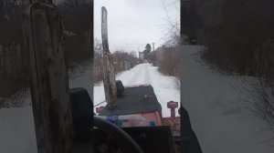 Чистка снега ЮМЗ.