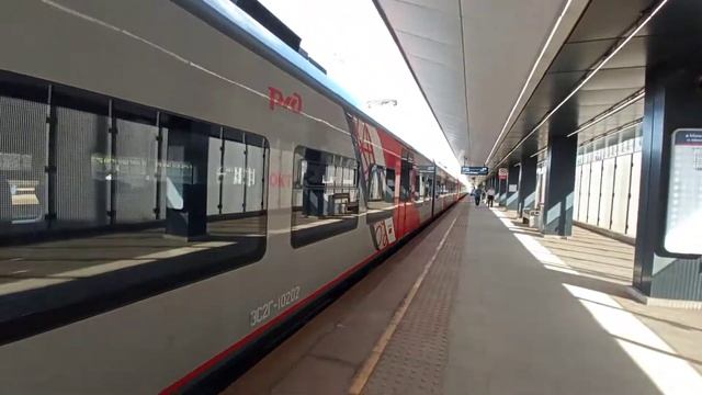 Отправление ЭС2Г Ласточки от платформы Ховрино. смотреть онлайн