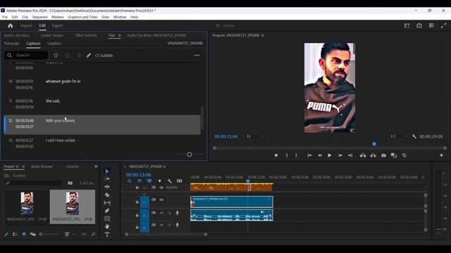 Create Automatic Subtitles in Premiere Pro