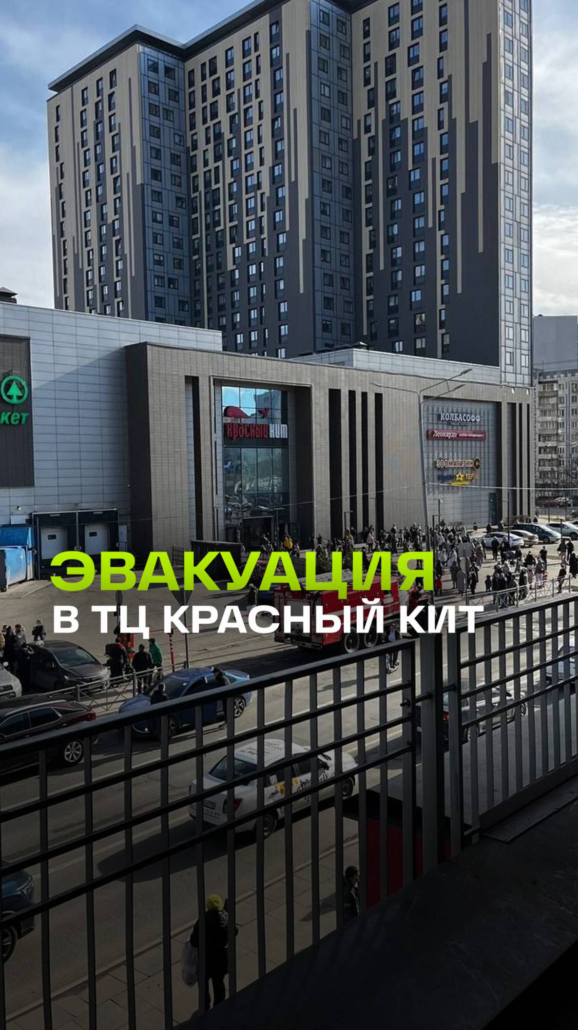 Эвакуация в ТЦ Красный кит, Мытищи