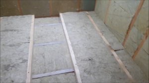 №14 Утепляем пол в 300 мм, ватой.