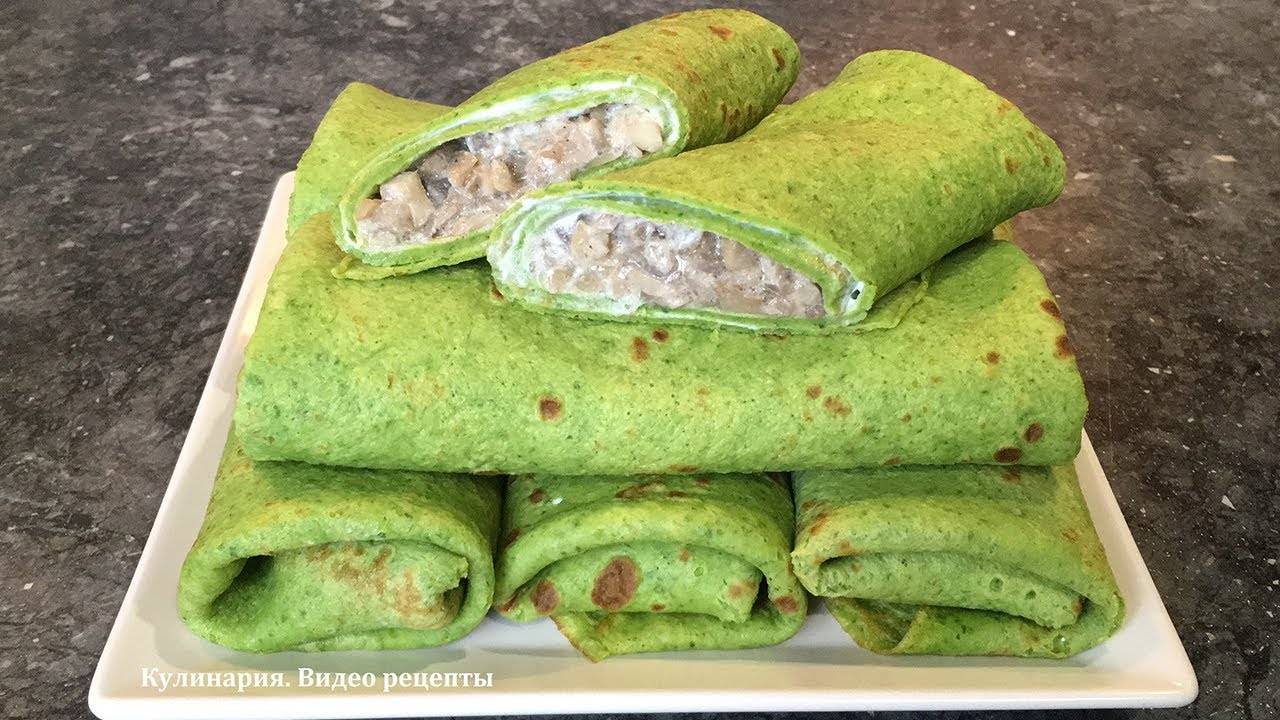 Блинчики со шпинатом: Легкий и полезный завтрак, который вы полюбите! смотреть онлайн