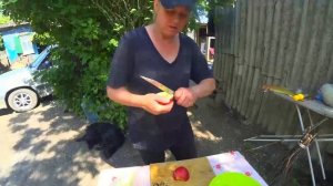 Жизнь в деревне. Этот салат с сайрой, я готовлю для семьи, первый раз.