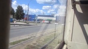 Поездка на трамвае по маршруту Т6В5 по маршруту 19 город Ульяновск