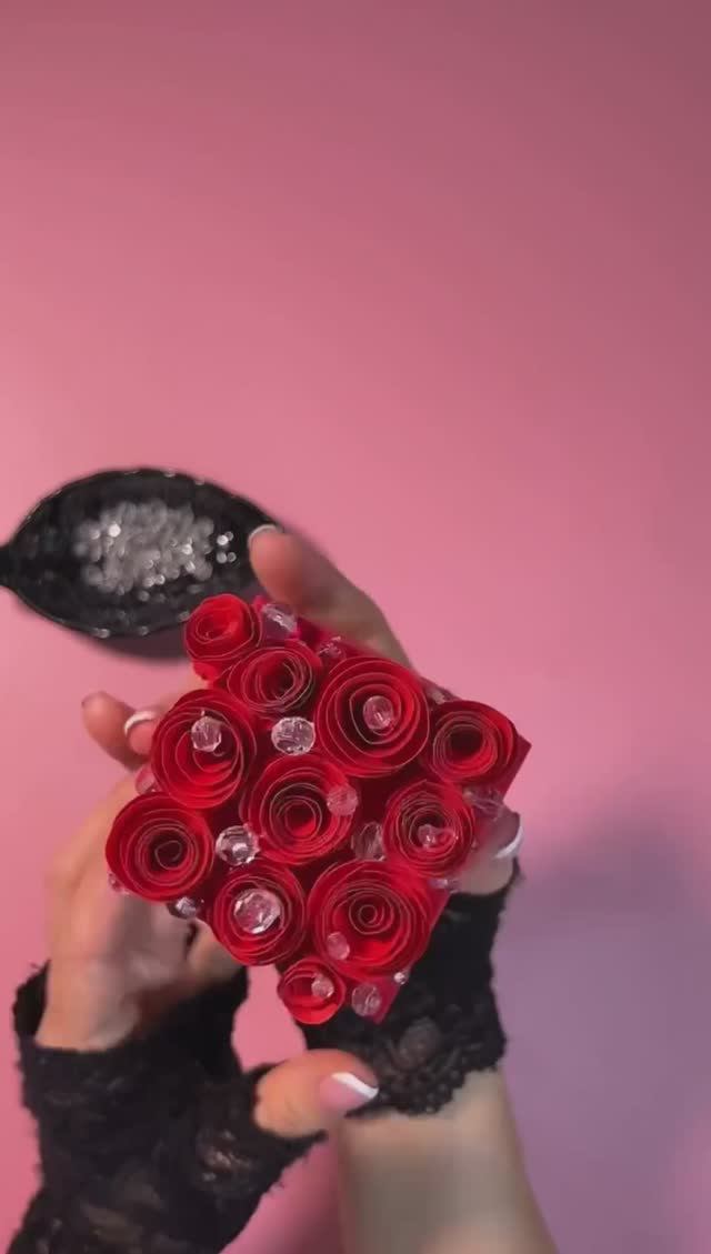 Своими руками украсить коробочку для украшений бумажными розами 🌹🌹🌹🌹🌹