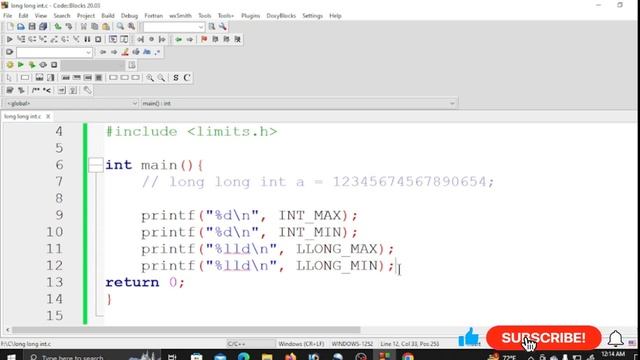 Long Long Integer In C | C Programming Bangla Tutorial | Part 5 #cprogramming