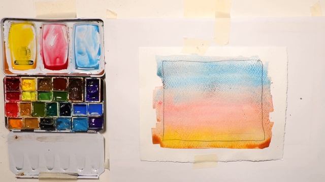 Western Sunset Landscape Watercolor Using the Glazing Technique! with Chris Petri смотреть онлайн