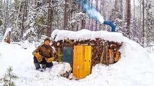 ЗЕМЛЯНКА своими Руками в ЛЕСУ полностью / Приготовил ПЛОВ