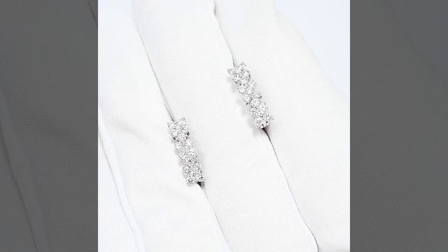 Серьги из белого золота с бриллиантами смотреть онлайн