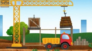 Мультфильмы про машинки - грузовичок Тони и строительная техника