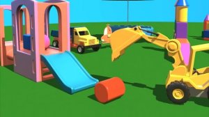 Развивающие мультфильмы про машинки Куб и Экскаватор