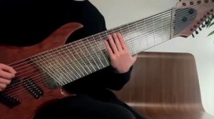 14 струн. провисиональная игра на электро гитаре